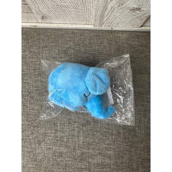 Blue Plush Elephant Keychain Flower Design & Polka Dot Ears for Backpack or Keys - Picture 8 of 8